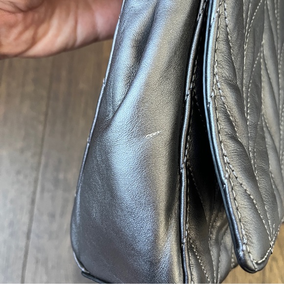 Kate Spade Briar Lane Quilted Emelyn Chain Shoulder Bag Crossbody Gunmetal Gray - Picture 6 of 16